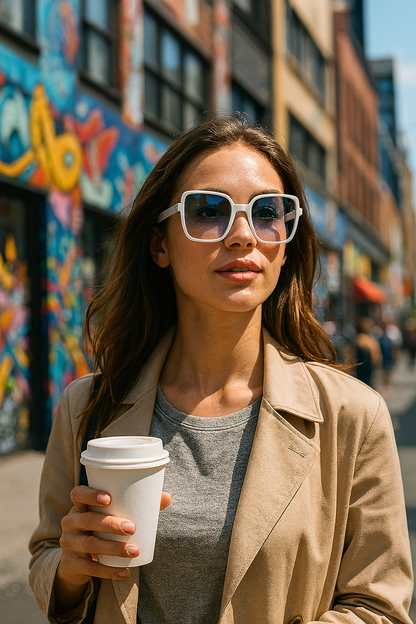 Retro Glam Oversized Sonnenbrille